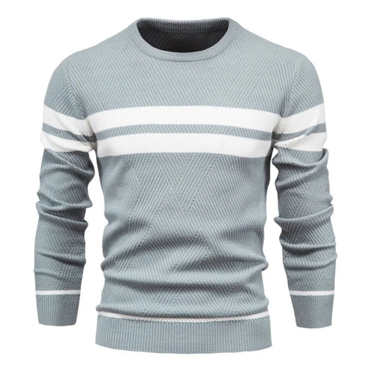 TrendLayer Heren Trui - Moderne Gestreepte Sweater, Slanke Pasvorm