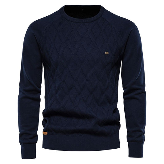 NordicStyle Essentials Heren Trui met Argyle-Patroon en O-Hals