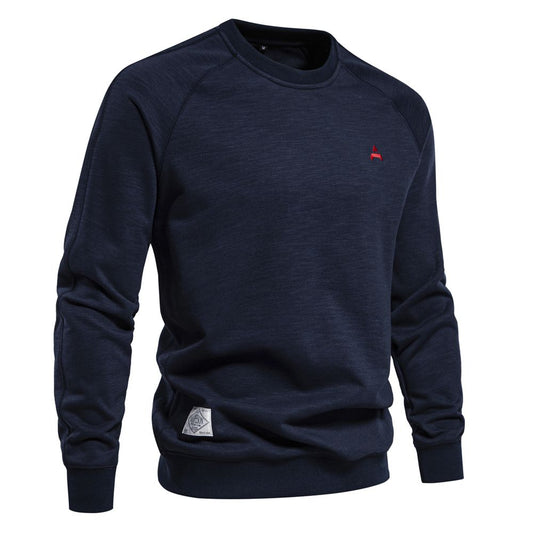 UrbanFlex Heren Trui - Comfortabele Katoenmix Pullover met Ronde Hals